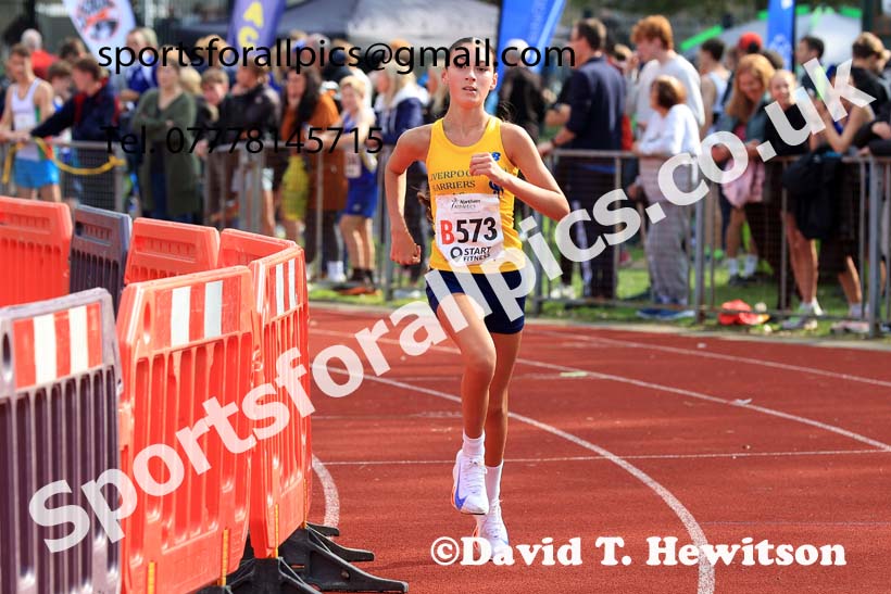 Girls Under-15s, 2024 Northern Mens 6 and Womens 4 and Youngsters Relays, Stanley Park, Blackpool.  Photo: David T. Hewitson/Sports for All Pics